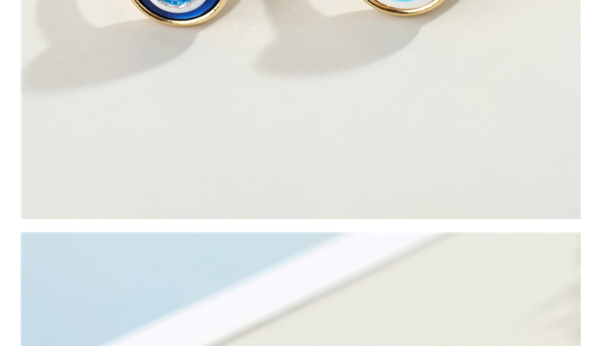 Fashion Gold Colorblue Eyes Eye Resin Alloy Open Ring,Fashion Rings