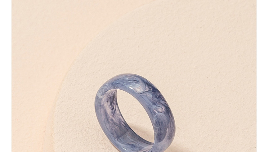 Fashion Blue Acrylic Round Ring,Fashion Rings