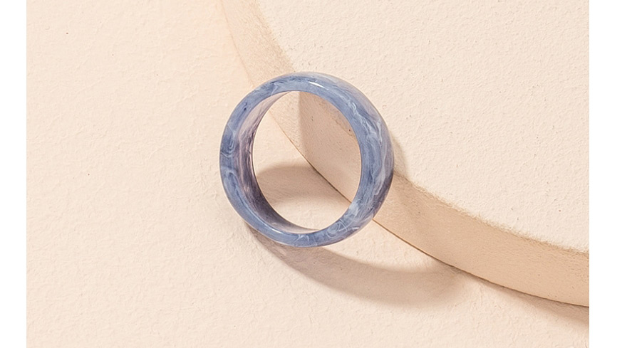 Fashion Blue Acrylic Round Ring,Fashion Rings