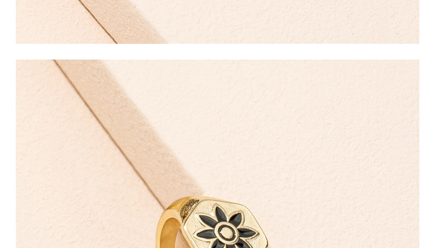 Fashion Golden Color Flower Dripping Geometric Alloy Ring,Fashion Rings