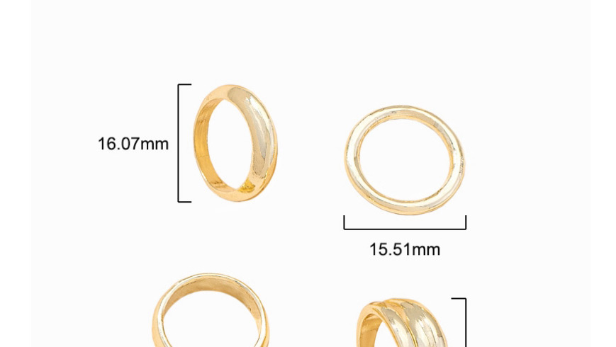 Fashion Ring Set Geometric Circle Alloy Ring,Rings Set