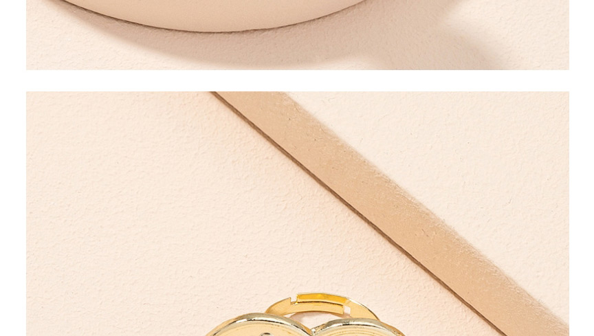 Fashion Golden Color Double Coin Embossed Portrait Open Ring,Fashion Rings