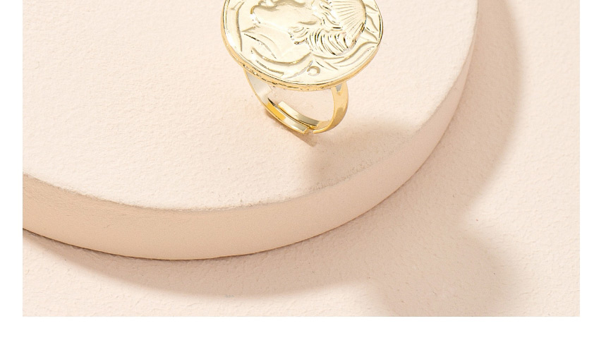 Fashion Golden Color Coin Portrait Open Ring,Fashion Rings