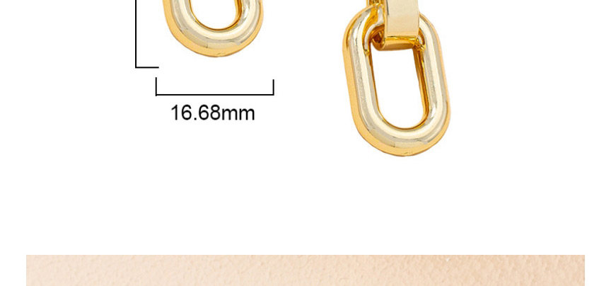 Fashion Golden Color Geometric Cross Alloy Earrings,Drop Earrings