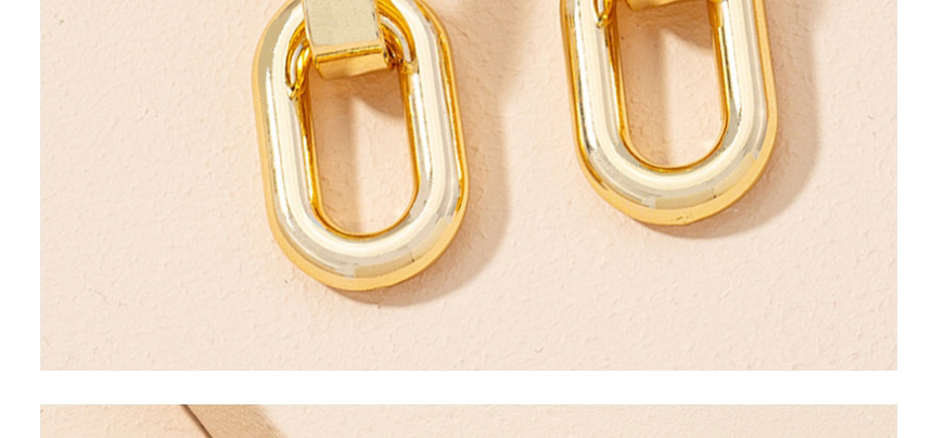 Fashion Golden Color Geometric Cross Alloy Earrings,Drop Earrings