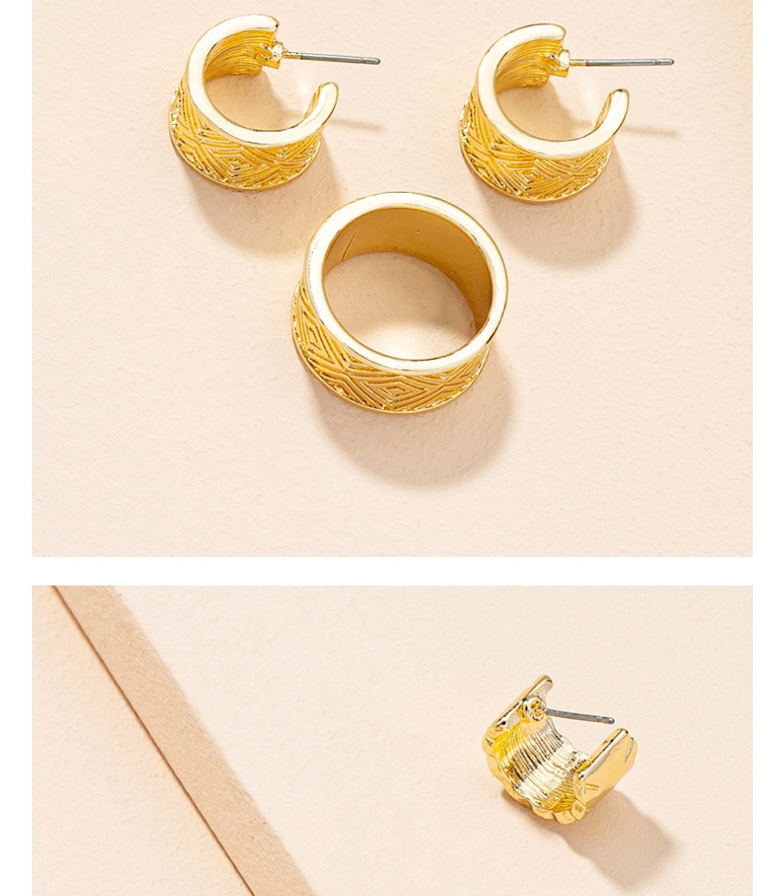 Fashion Set-1 Geometric Circle Alloy Earrings Ring Set,Rings Set