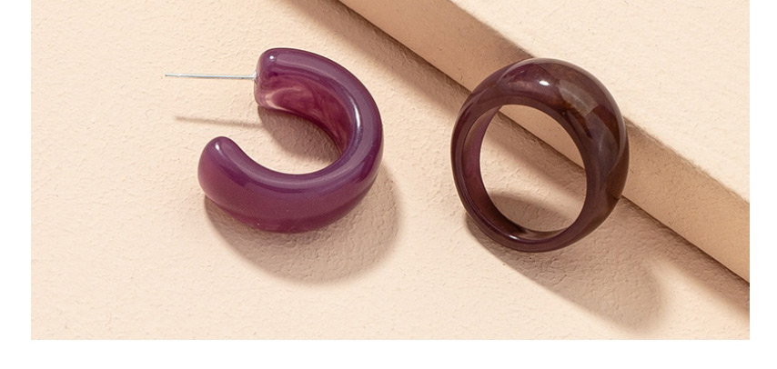 Fashion Suit Circle Acrylic Earrings Ring Set,Earrings set