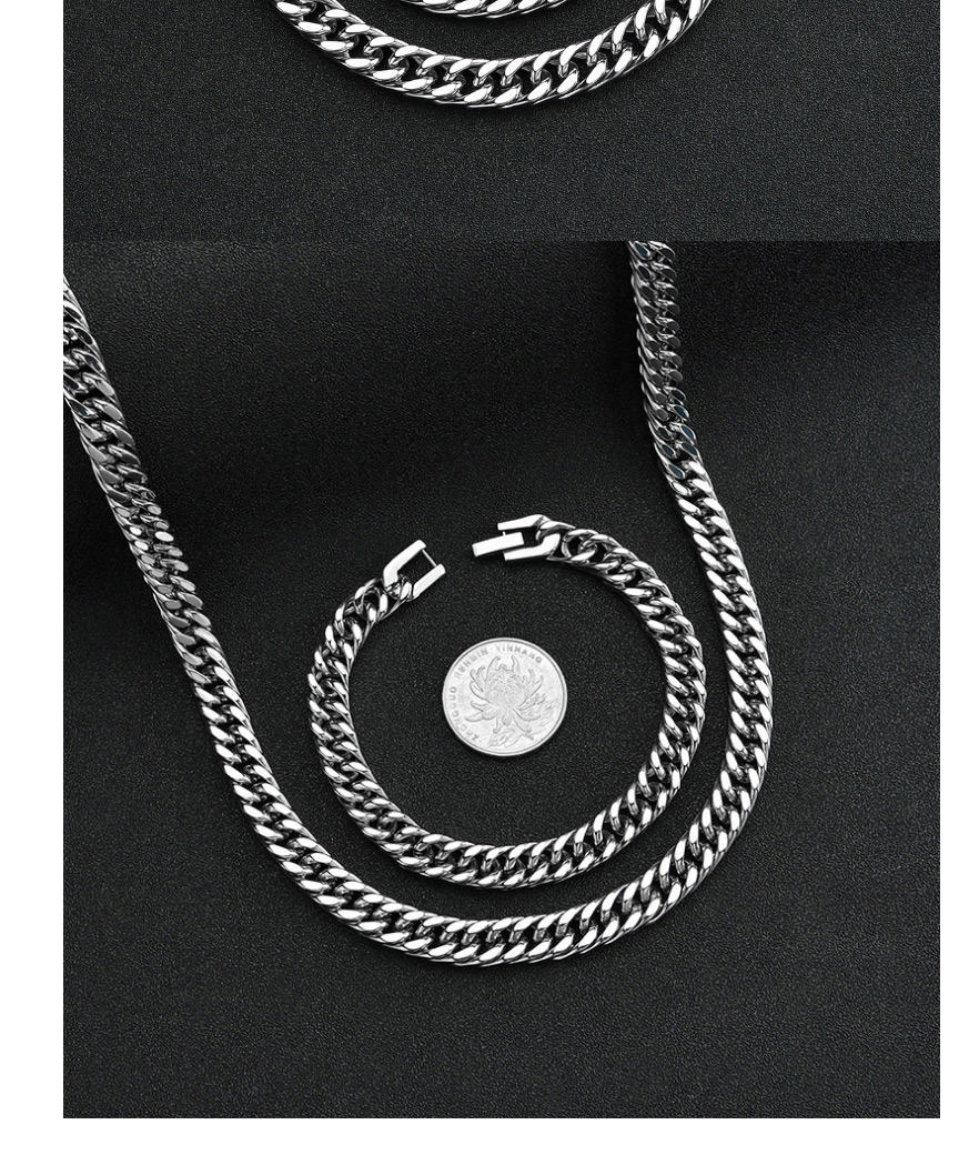 Fashion Steel Color 2.5*60cm Stainless Steel Thick Chain Necklace,Bracelets