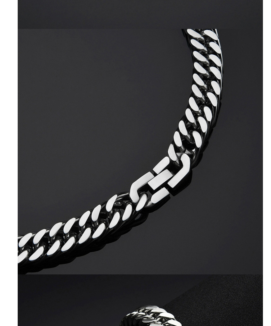 Fashion Steel Color 2.0*20cm Stainless Steel Thick Chain Bracelet,Bracelets