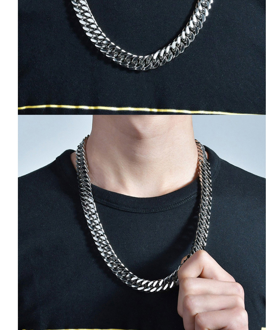 Fashion Steel Color 1.8*20cm Stainless Steel Thick Chain Bracelet,Bracelets