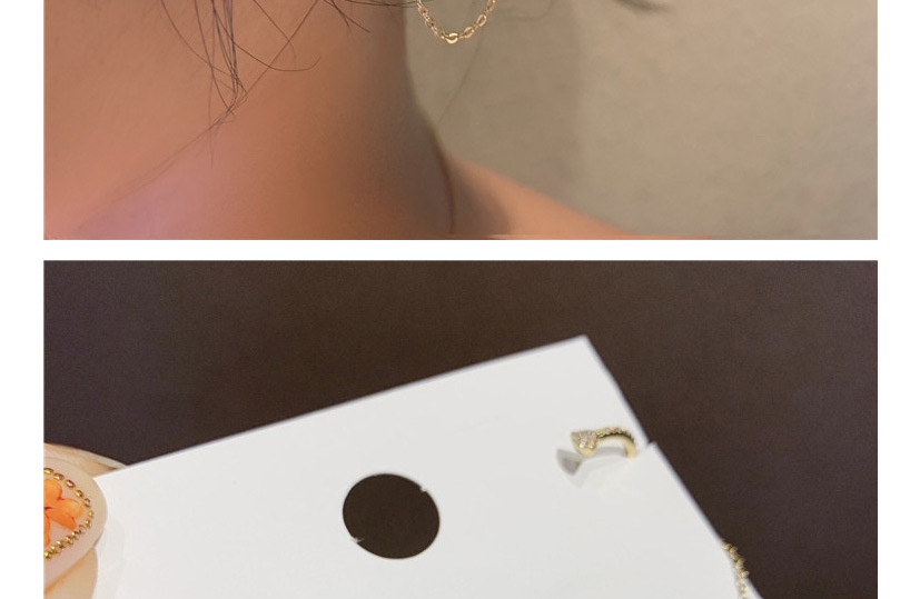 Fashion Golden Real Gold Plating Full Diamond Asymmetric Fan Earrings,Stud Earrings