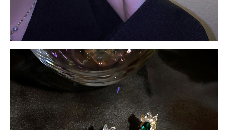 Fashion Green Diamond Diamond Geometric Alloy Earrings,Drop Earrings
