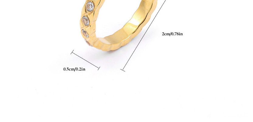 Fashion Number 8 Textured Diamond Ring With Thin Edge Titanium Steel,Fashion Rings