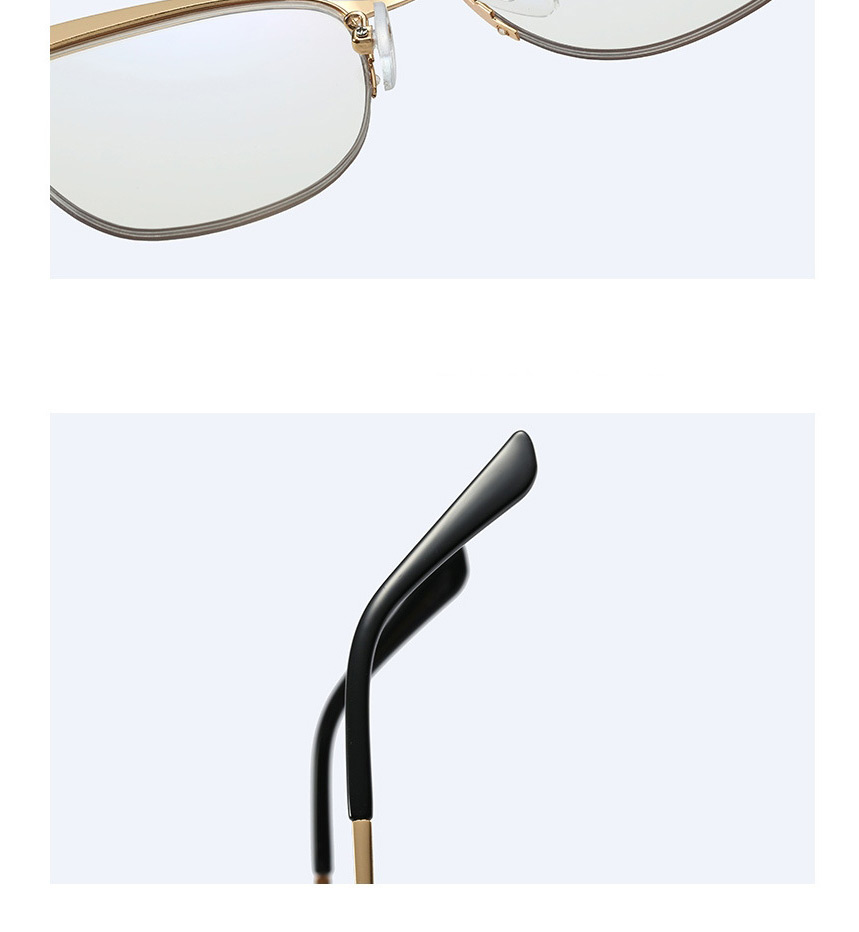 Fashion Off-white/anti-blue Light Metal Glasses Frame Square Anti-blue Glasses,Fashion Glasses