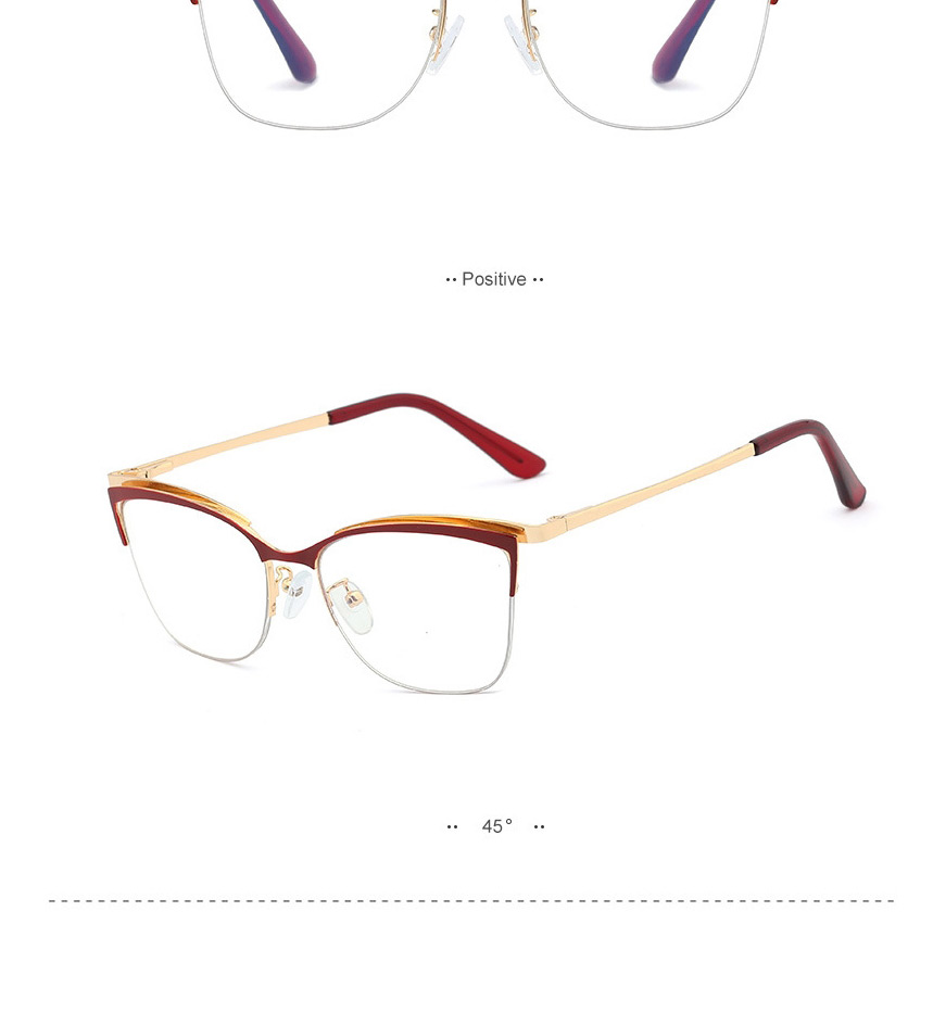 Fashion Pink/anti Blue Light Metal Glasses Frame Square Anti-blue Glasses,Fashion Glasses