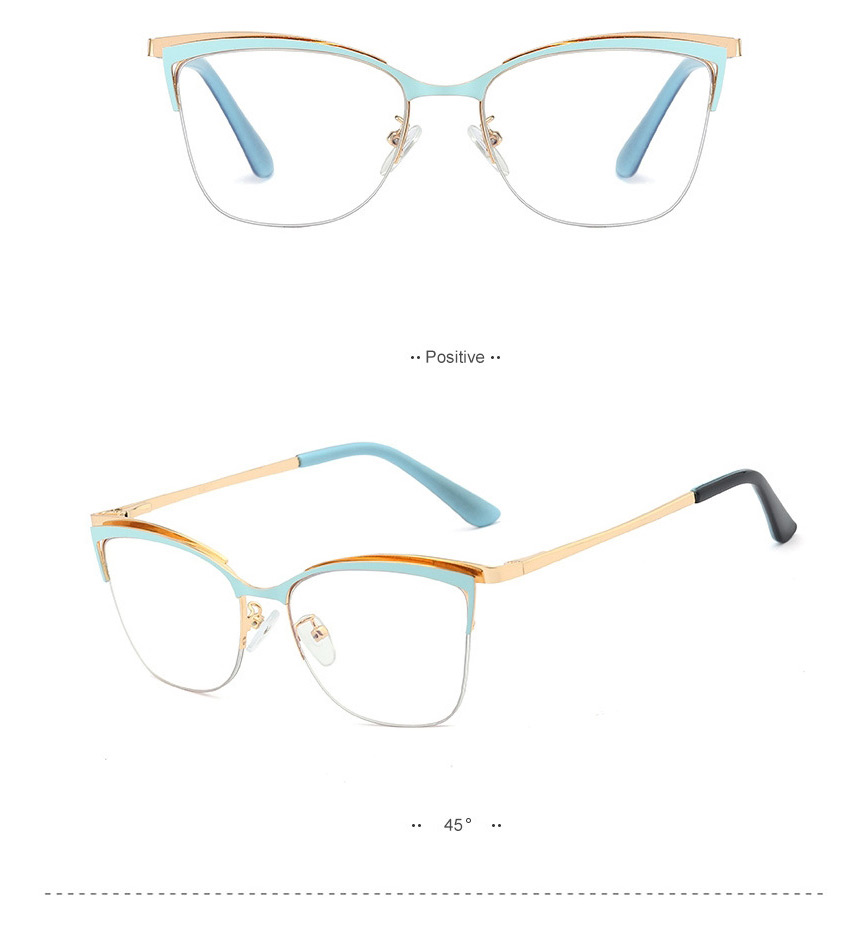 Fashion Red/anti-blue Light Metal Glasses Frame Square Anti-blue Glasses,Fashion Glasses