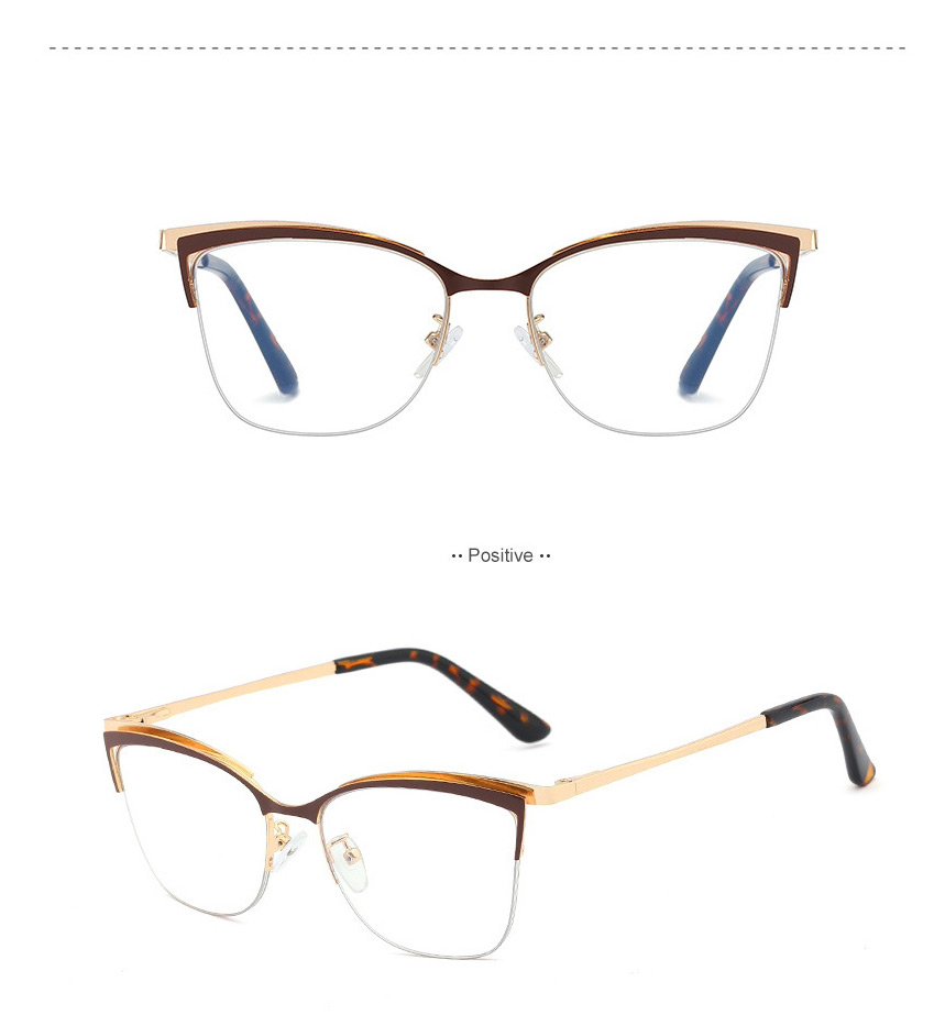Fashion Light Blue/anti-blue Light Metal Glasses Frame Square Anti-blue Glasses,Fashion Glasses