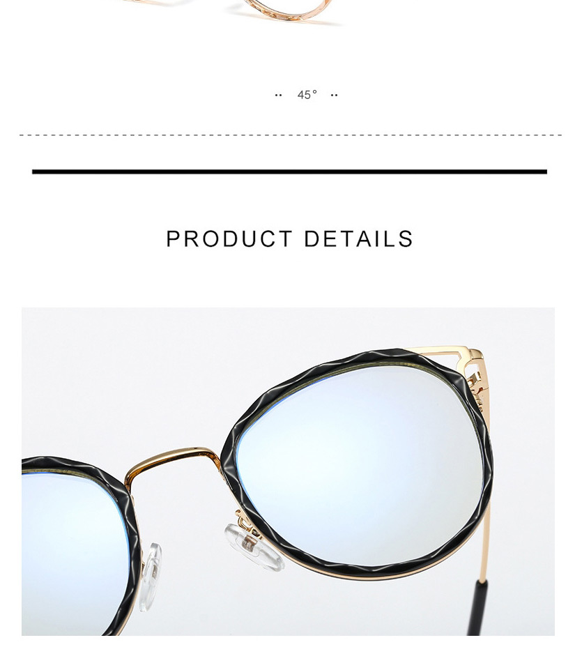 Fashion Transparent Tea/anti-blue Light Crystal Multi-faceted Frame Tr93 Round Frame Anti-blue Light Can Be Equipped With Myopia,Fashion Glasses
