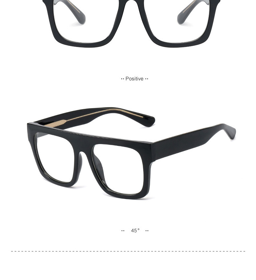 Fashion Transparent Powder /transparent Cp Ferrule Large Frame Flat Lens,Fashion Glasses