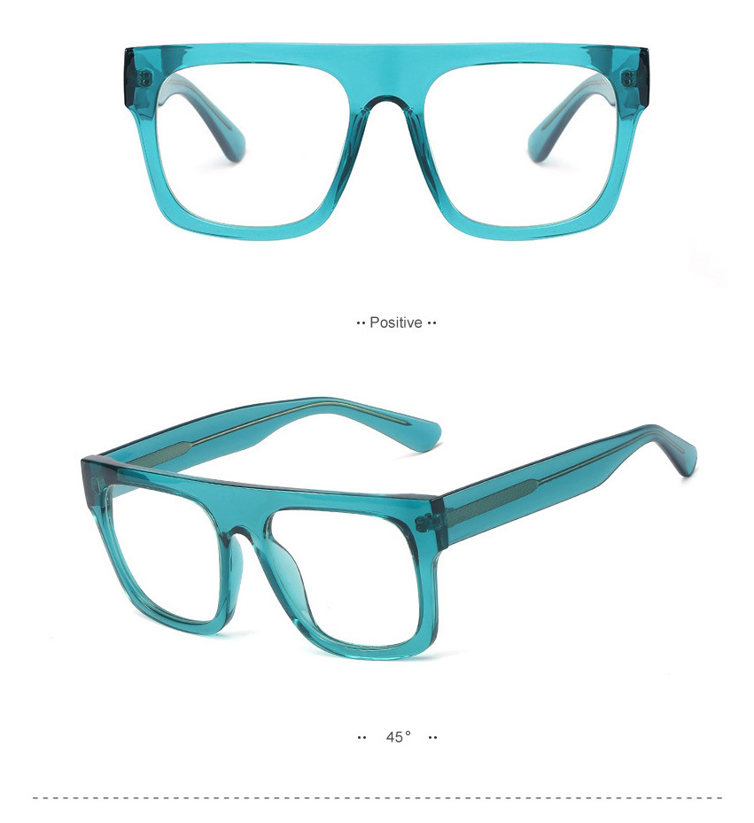 Fashion Leopard Print/transparent Cp Ferrule Large Frame Flat Lens,Fashion Glasses
