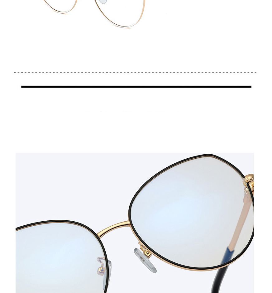Fashion Taro Purple/anti-blue Light Anti-blue Metal Flat Mirror,Fashion Glasses