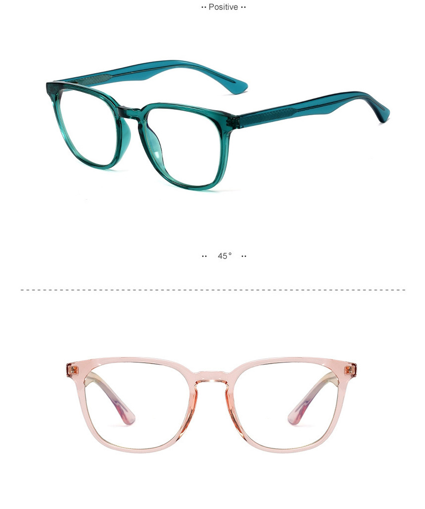 Fashion Clear White/anti-blue Light Tr91 Frame Cp Insert Anti-blue Light Flat Mirror,Fashion Glasses