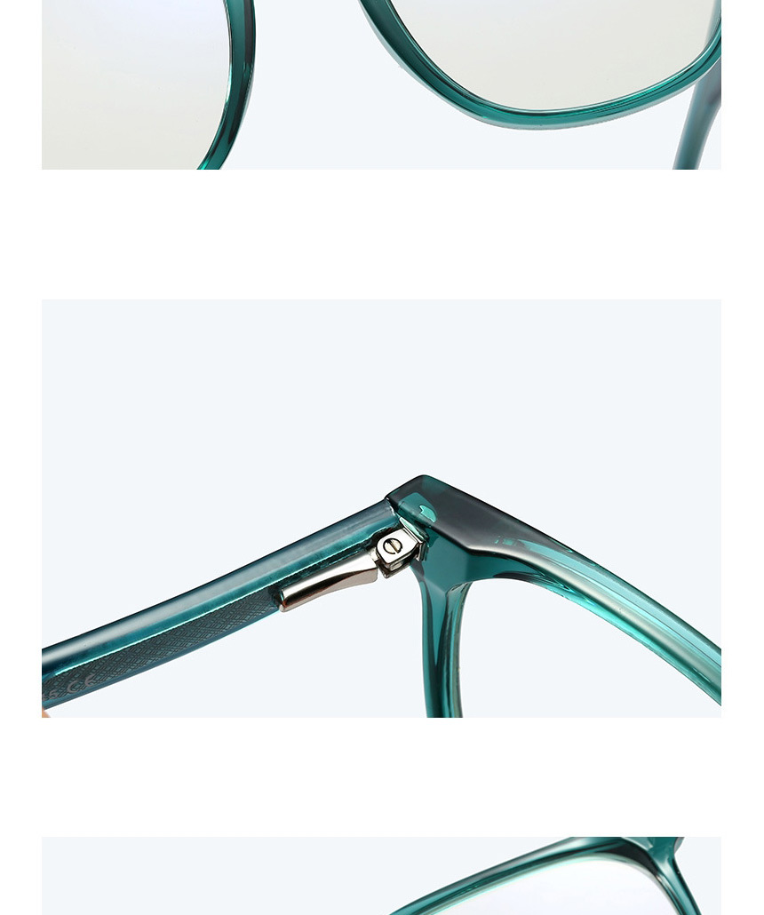 Fashion Green / Anti-blue Light Tr95 Frame Cp Insert Anti-blue Light Flat Mirror,Fashion Glasses