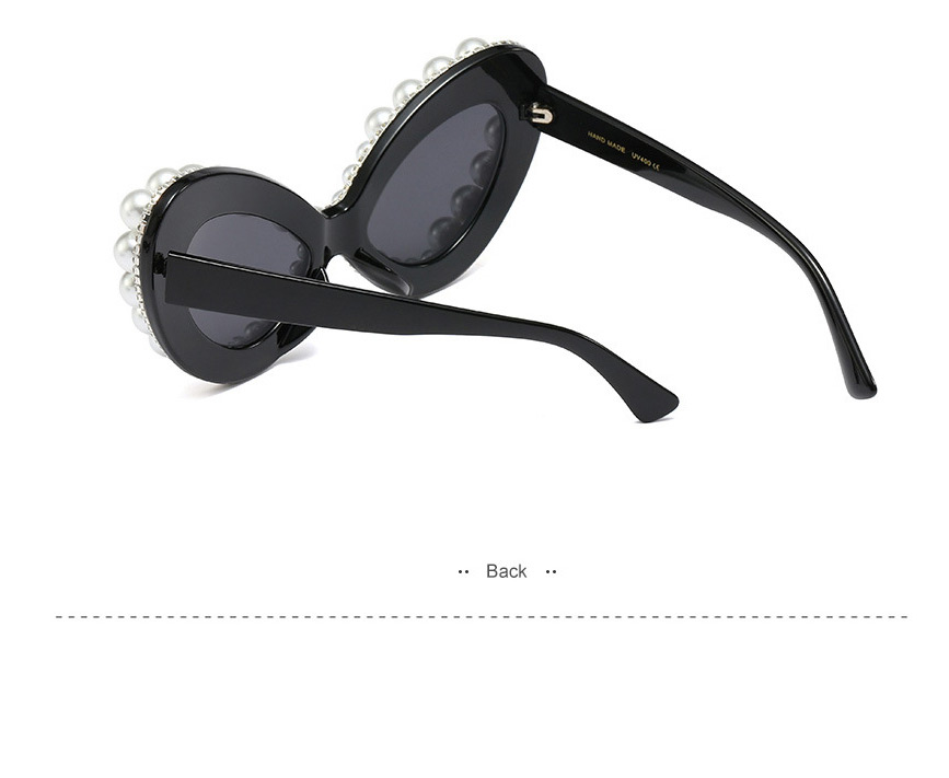 Fashion Fancy Diamond/bright Black/transparent Butterfly Pearl Rhinestone Sunglasses,Women Sunglasses