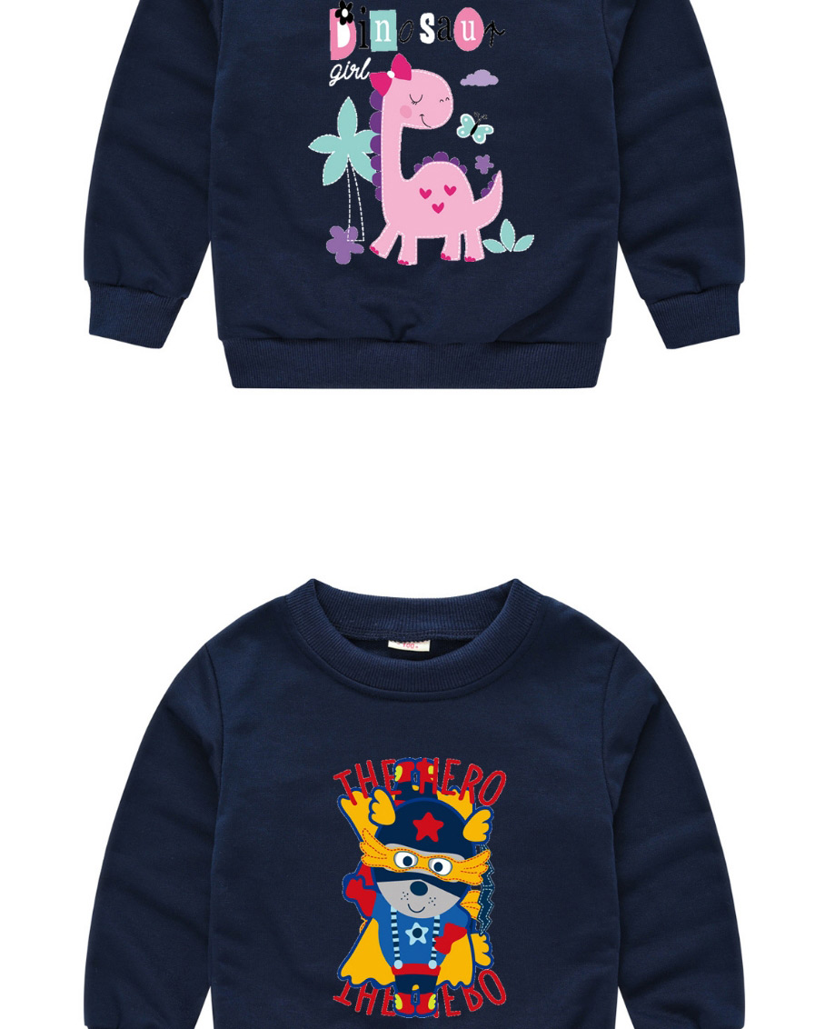 Fashion Powder 2 Childrens Cartoon Pullover Sweater 1-7 Years Old,Kids Clothing