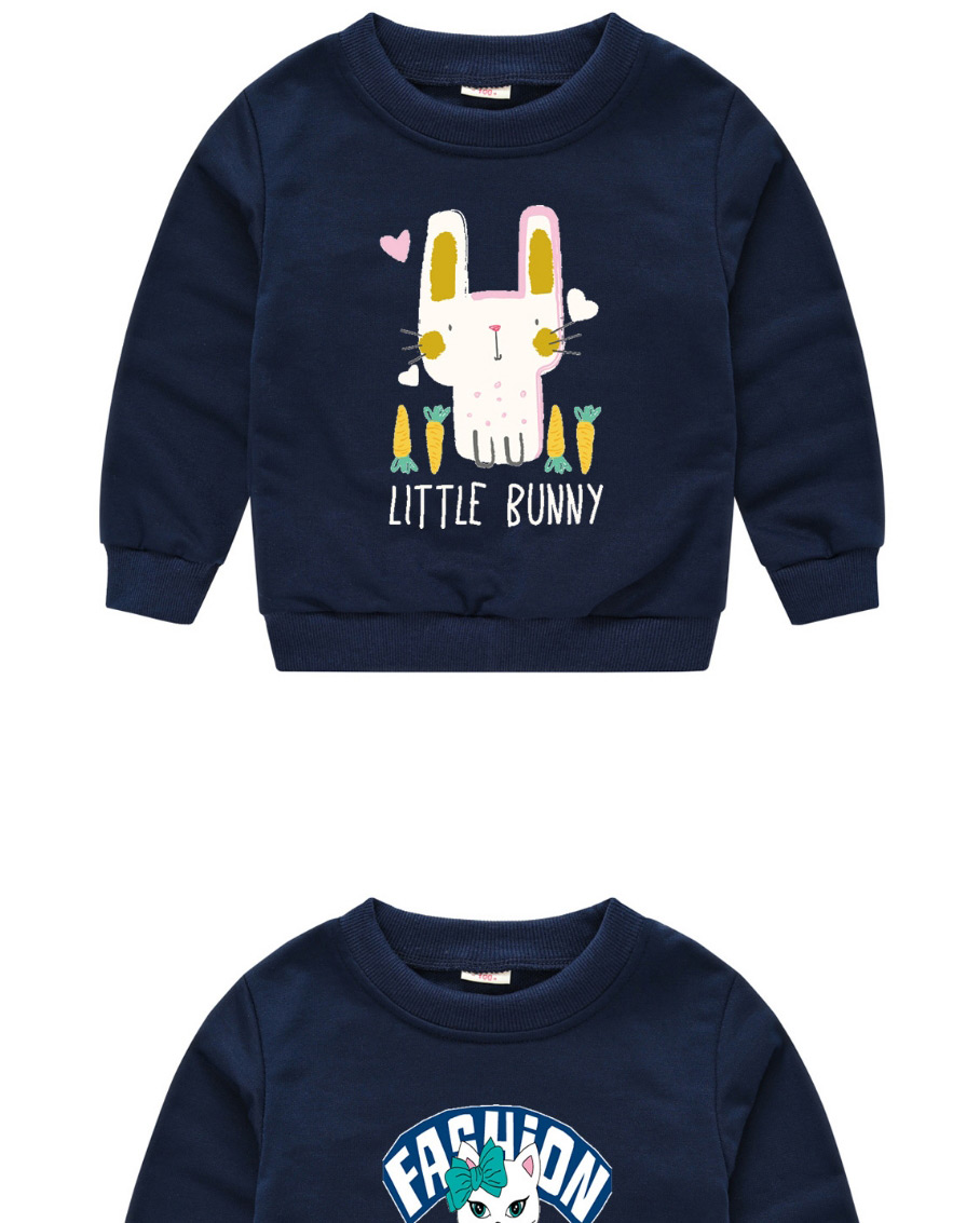 Fashion Royal Blue 2 Childrens Cartoon Pullover Sweater 1-7 Years Old,Kids Clothing