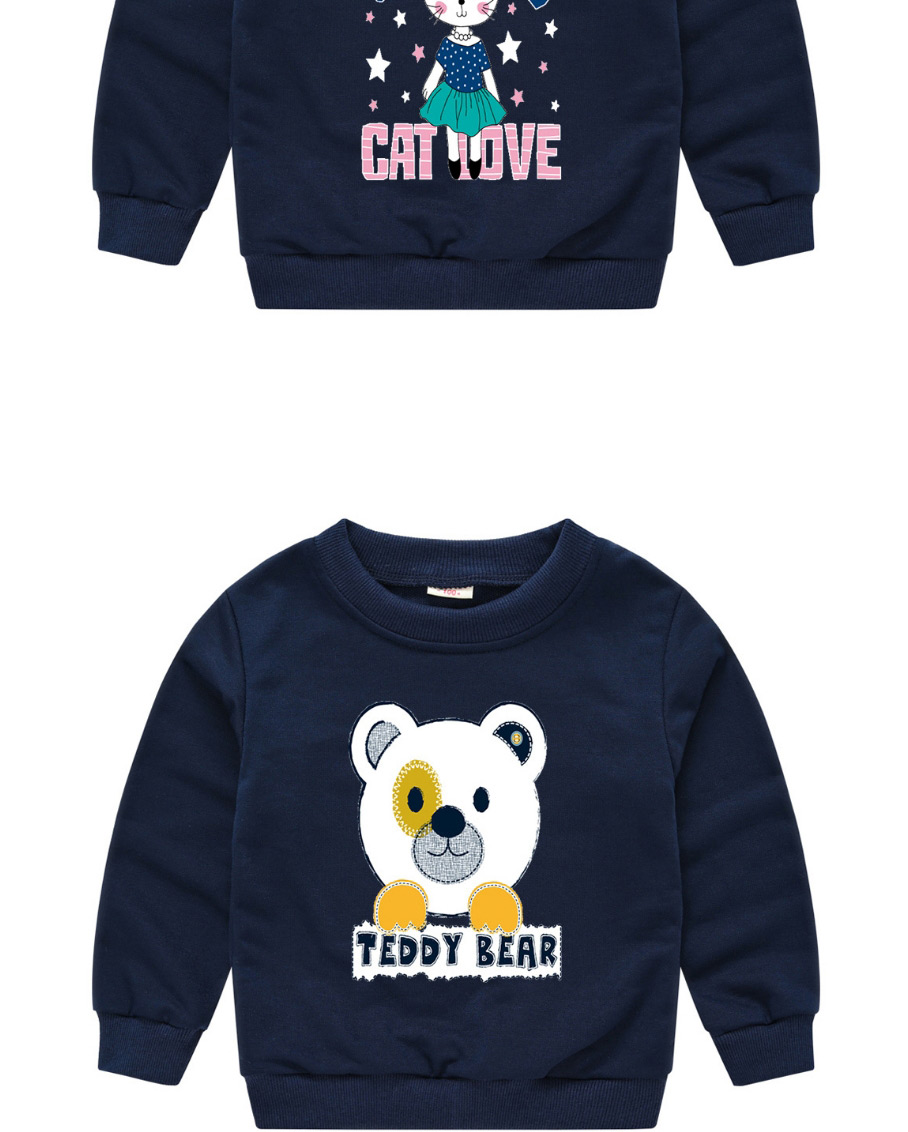 Fashion Navy Blue 9 Childrens Cartoon Pullover Sweater 1-7 Years Old,Kids Clothing