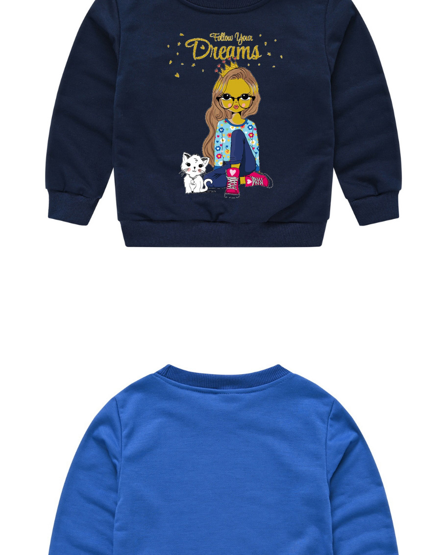 Fashion Powder 2 Childrens Cartoon Pullover Sweater 1-7 Years Old,Kids Clothing
