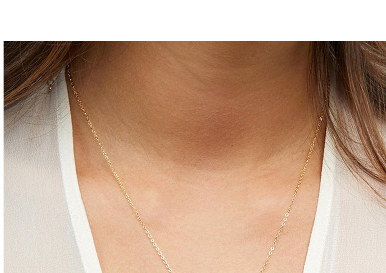 Fashion Gold Color-4 Pieces Stainless Steel 6mm Round Pendant Necklace,Necklaces