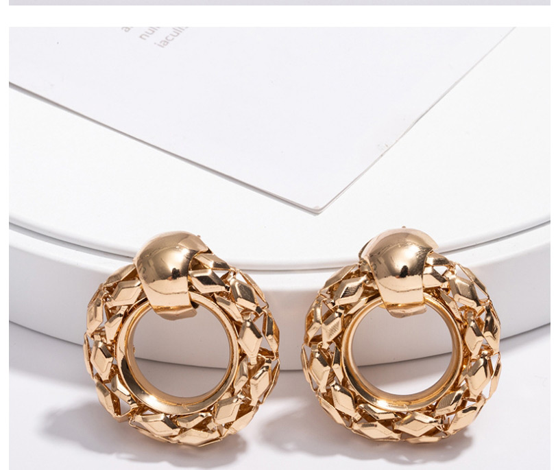 Fashion Multi-round Platinum Circle Three-dimensional Multi-round Earrings,Stud Earrings