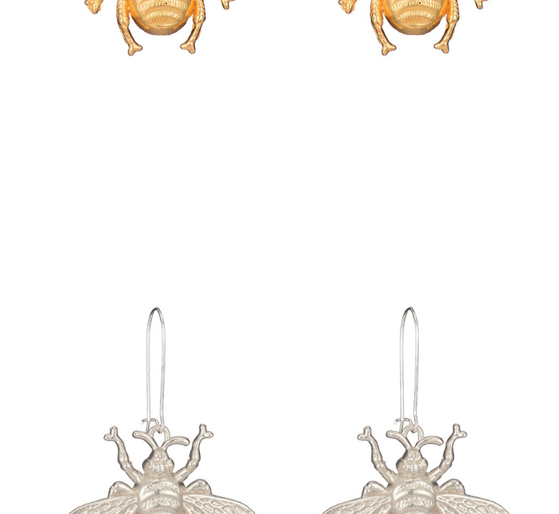 Fashion Ancient Silver Color Alloy Insect Bee Earrings,Drop Earrings