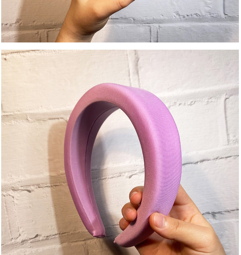 Fashion Purple Milk Silk Solid Color Thick Sponge Headband,Head Band