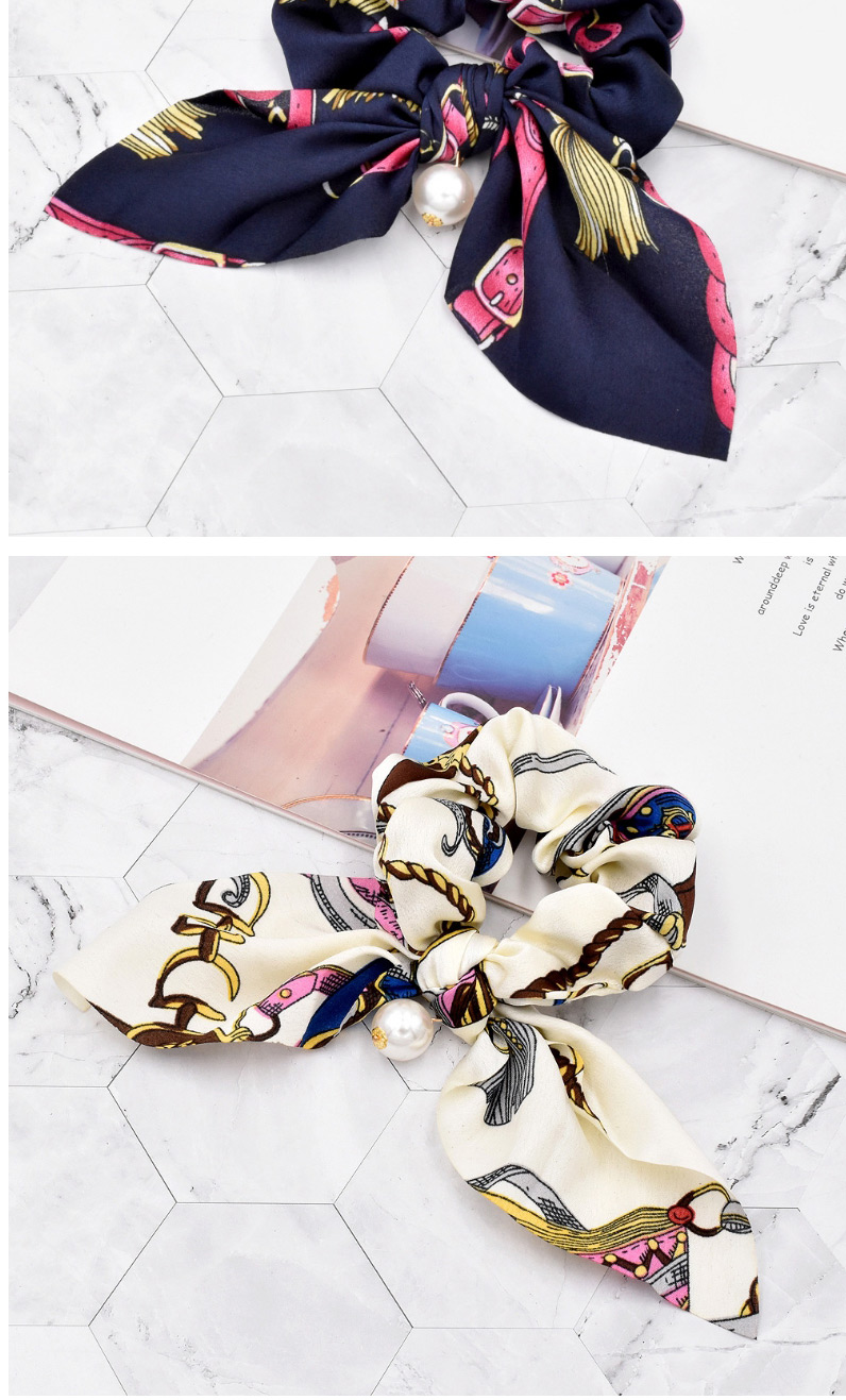 Fashion Belt Khaki Chain Pearl Silk Scarf Ribbon Hair Tie,Hair Ring
