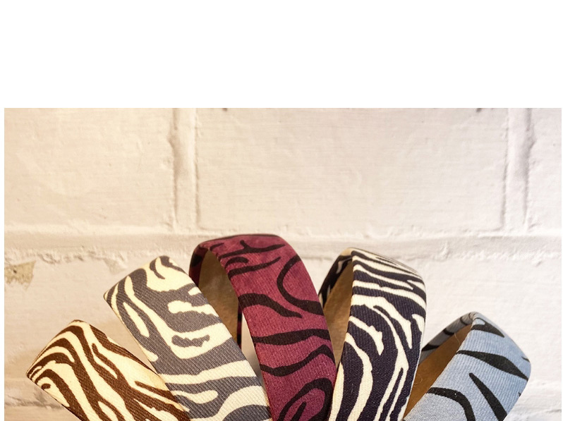 Fashion Zebra Pattern Fuchsia Zebra Print Headband With Wide Side Stripes,Head Band