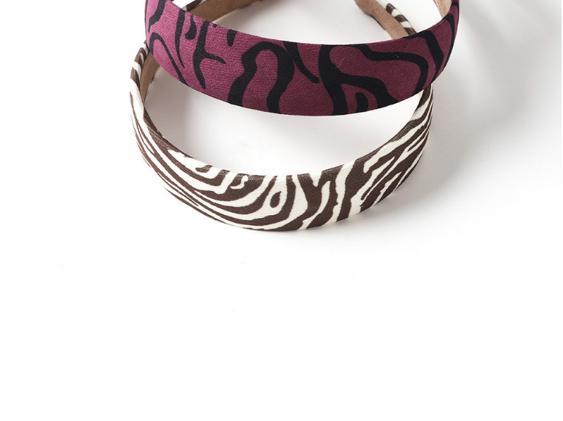 Fashion Zebra Pattern Blue Gray Zebra Print Headband With Wide Side Stripes,Head Band