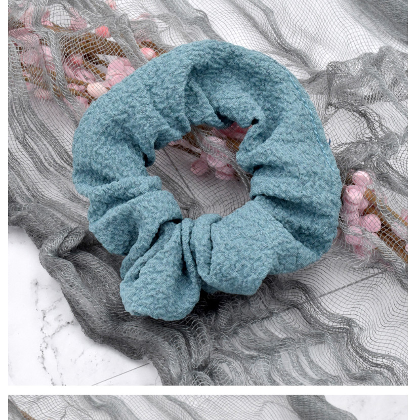 Fashion Blue Milk Wrinkle Solid Color Large Intestine Hair Ring,Hair Ring