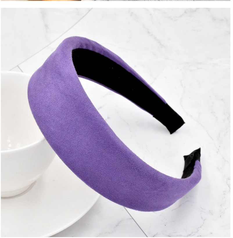 Fashion Purple Super Wide-edged Brushed Suede Sponge Headband,Head Band
