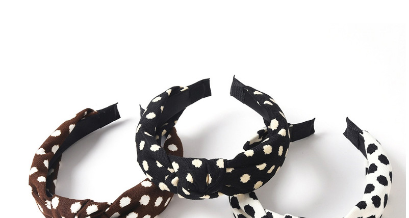 Fashion Black Dot Fabric Knotted Headband,Head Band
