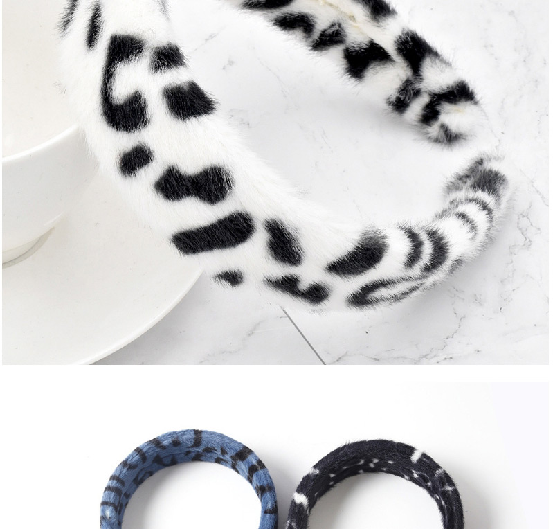 Fashion Leopard Green Leopard Print Plush Headband,Head Band