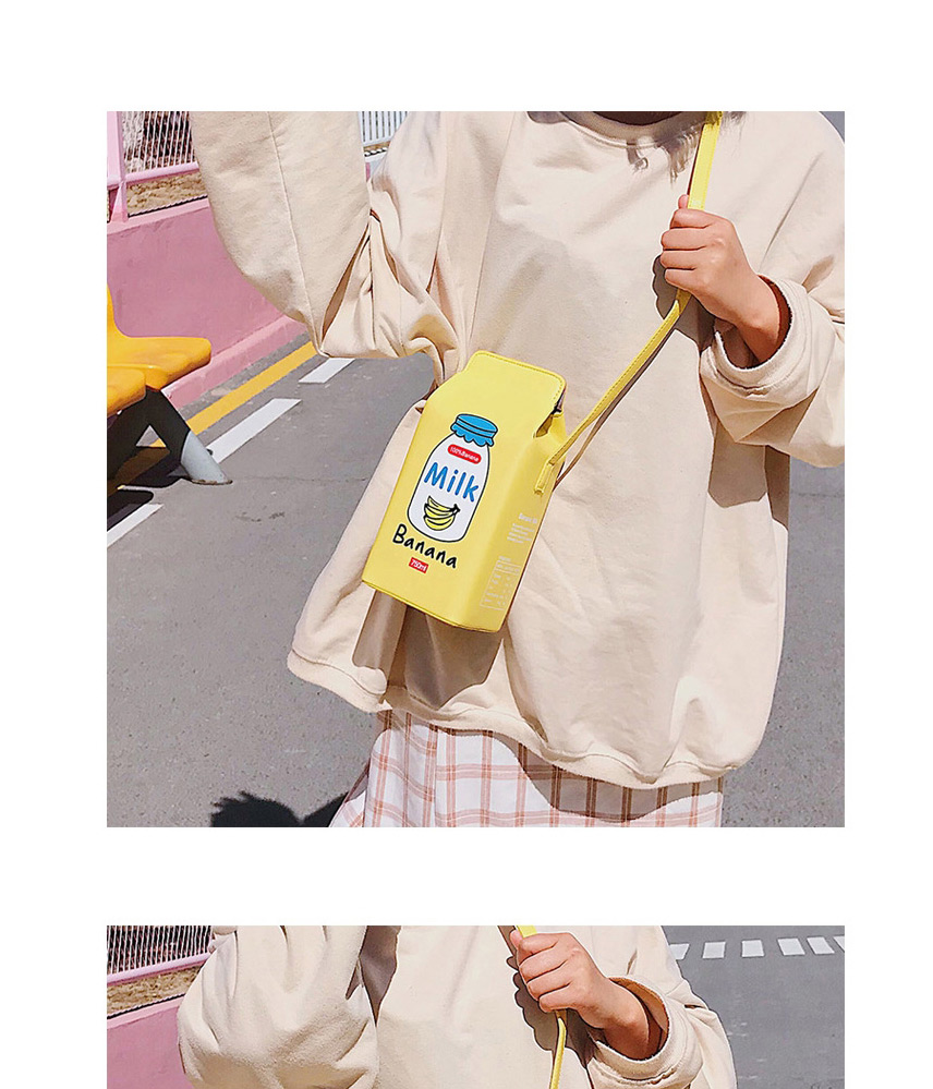 Fashion Pure Milk Milk Contrast Print One-shoulder Messenger Bag,Shoulder bags