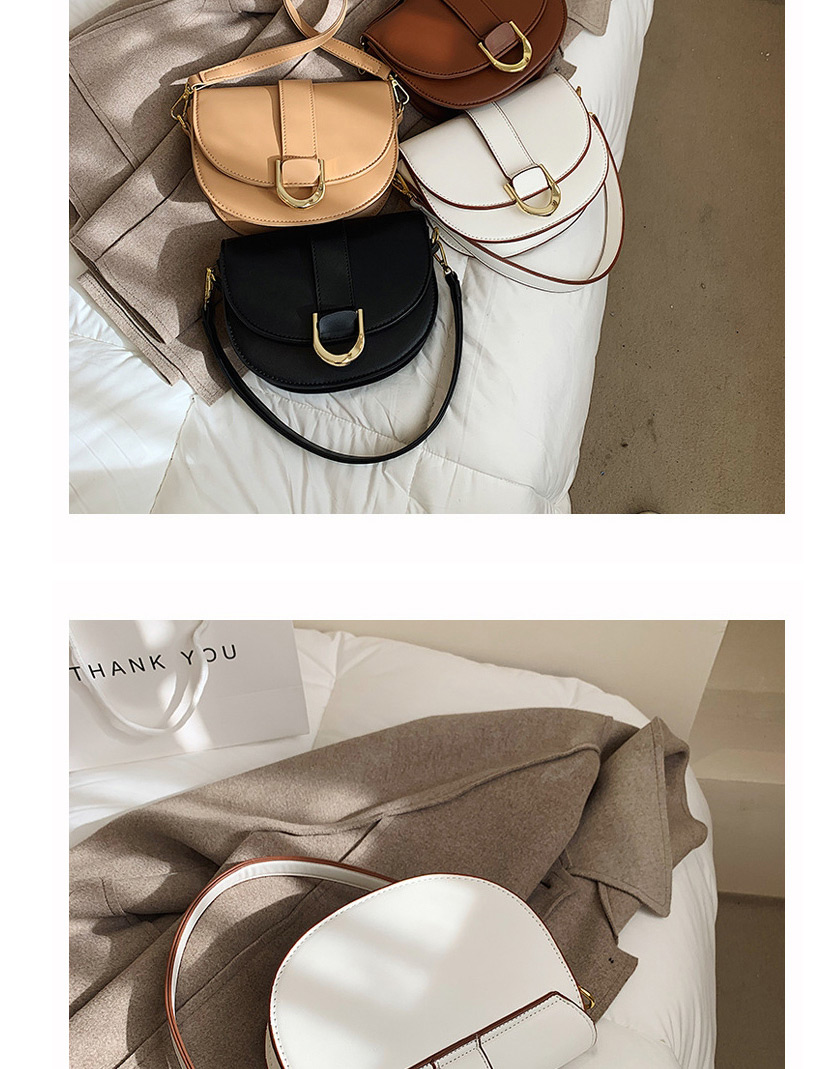 Fashion White Crossbody Underarm Saddle Bag,Messenger bags