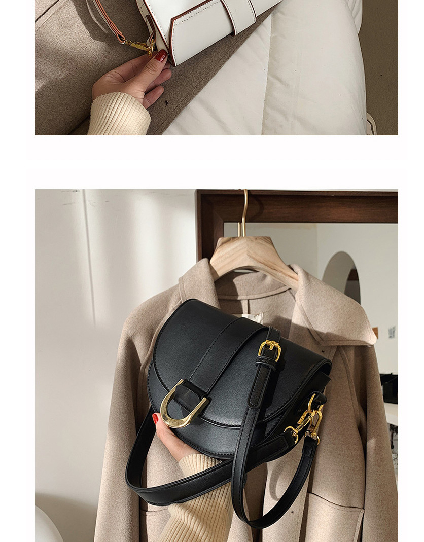 Fashion Black Crossbody Underarm Saddle Bag,Messenger bags