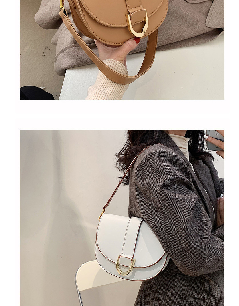 Fashion White Crossbody Underarm Saddle Bag,Messenger bags