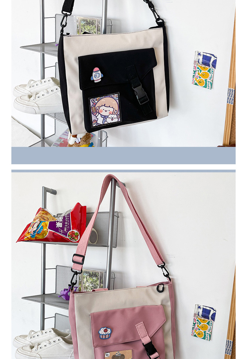 Fashion Pink Without Pendant Bear Cartoon Color Matching Shoulder Bag,Messenger bags