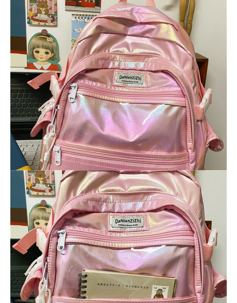 Fashion Pink Gradient Laser Backpack,Backpack