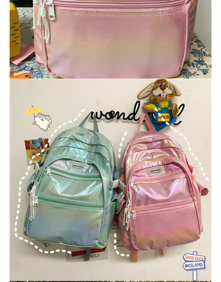 Fashion Pink Gradient Laser Backpack,Backpack